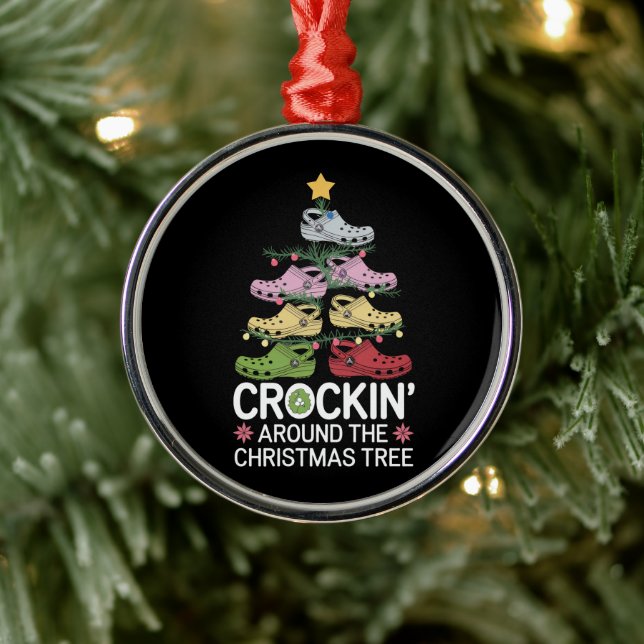 Ornement En Métal Un Crockin autour de l'arbre de Noël (Arbre)