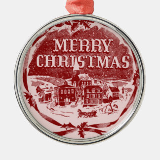 Ornement En Métal Un Joyeux Noël vintage