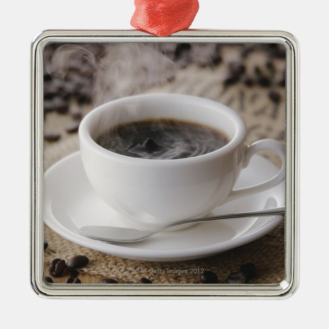 Ornement En Métal Une tasse de café (Devant)