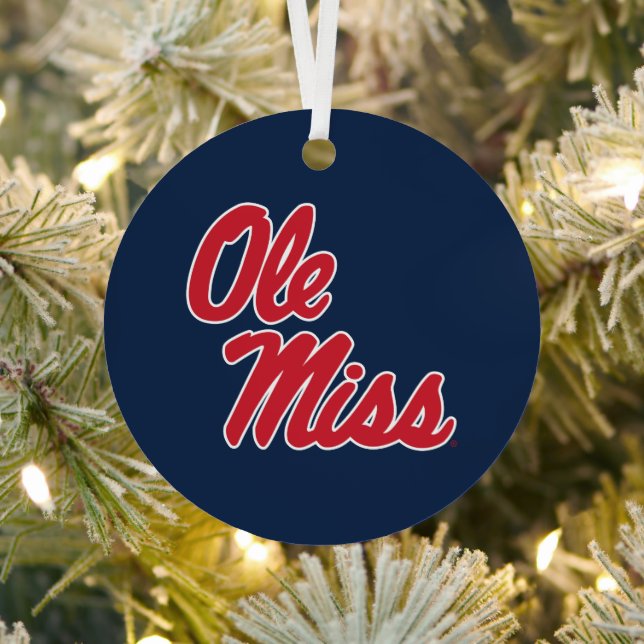 Ornement En Métal Université du Mississippi | Ole Miss Script (Insitu)