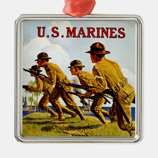 Ornement En Métal US Marines ~ Soldats de la Mer (Devant)
