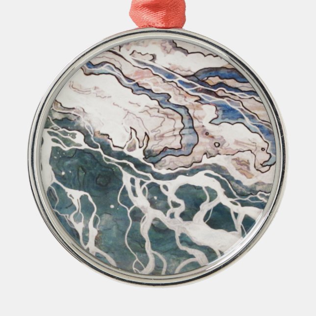 Ornement En Métal Vagues du lac Érié (Devant)