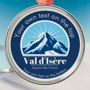 Ornement En Métal Val d'Isère France Savoie médaille de vacances ski