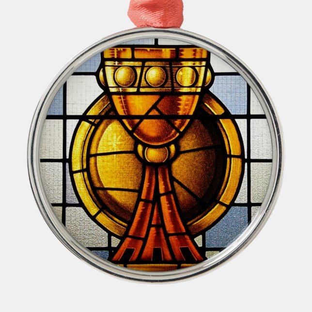 Ornement En Métal Verre souillé de Saint Graal - sacrement (Devant)