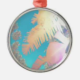 Ornement En Métal Vibes positives Palmiers tropicaux