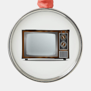 Ornement En Métal Vieux poste de télévision