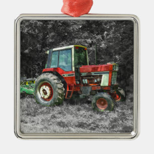 Ornement En Métal Vieux tracteur international