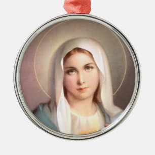 ORNEMENT EN MÉTAL VIRGIN MARY