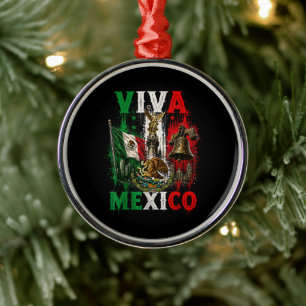 Ornement En Métal Viva Mexico Fête de l'Indépendance Mexicaine Rétro