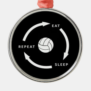 Ornement En Métal Volleyball Manger Sleep Répéter Le Ventilateur De