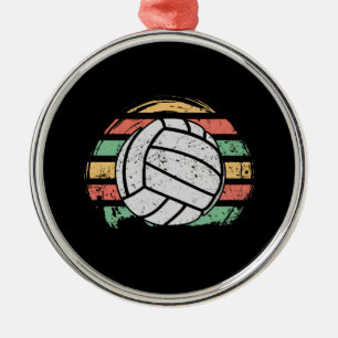 Ornement En Métal Volleyball Rétro Vintage 