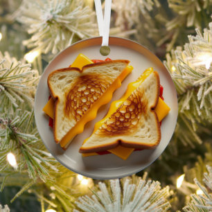 Ornement En Métal Vous souhaite un Noël Fromage drôle