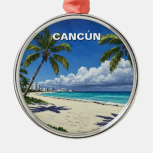 Ornement En Métal Voyage à Cancun au Mexique Plage