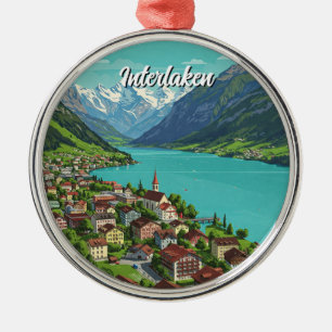 Ornement En Métal Voyage à Interlaken en Suisse