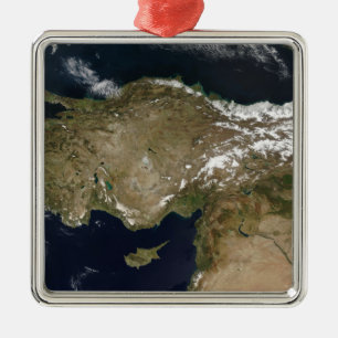 Ornement En Métal Vue satellite de la Turquie
