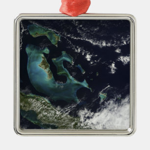 Ornement En Métal Vue satellite des îles de Bahama