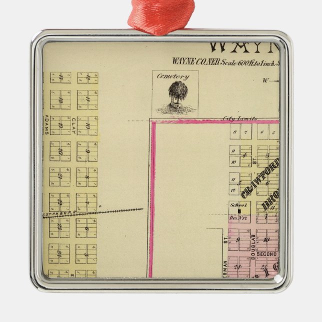 Ornement En Métal Wayne, Nébraska (Devant)