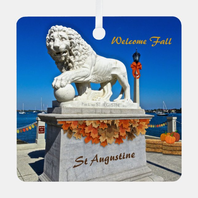 Ornement En Métal Welcome Fall Coastal St Augustine Floride (Recto)