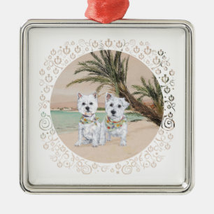 Ornement En Métal Westies sur une plage de Palmyre