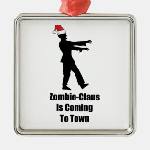 Ornement En Métal Zombi Père Noël