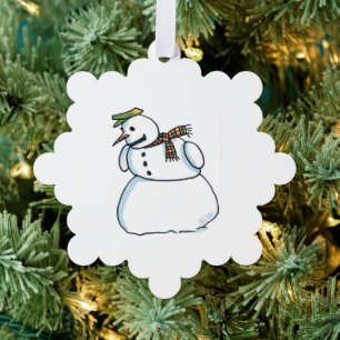 Ornement en papier flocon de neige bonhomme de nei