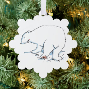 Ornement en papier flocon de neige d'ours polaire