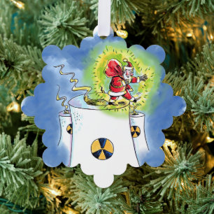 Ornement en papier flocon de neige Père Noël irrad