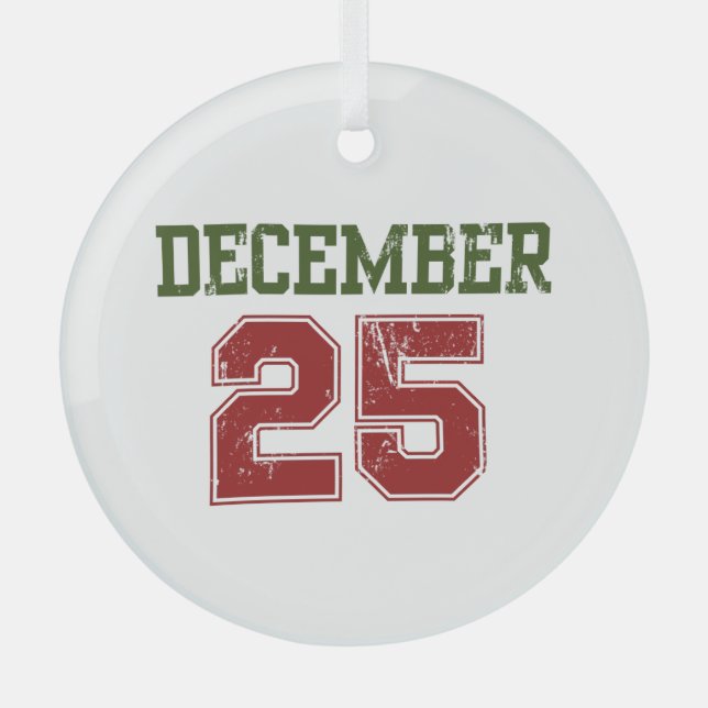 ORNEMENT EN VERRE 25 DECEMBER CHRISTMAS (Recto)