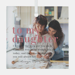Ornement En Verre À ma fille | Devis et cadeau photo