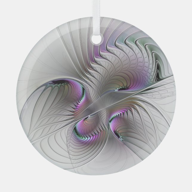 Ornement En Verre Abstrait moderne Shy Imaginaire Figure Fractal Art (Recto)