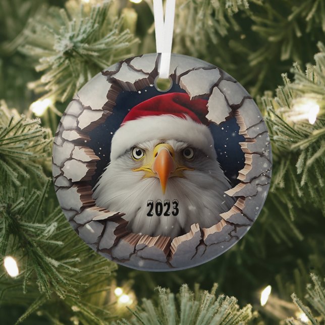Ornement En Verre Aigle de Noël (Insitu)