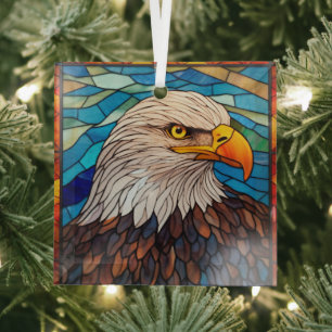 Ornement En Verre Aigle Patriotique