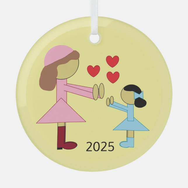 Ornement En Verre All Children Need Love: Yellow (Recto)