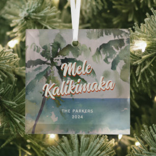 Ornement En Verre Aloha Hawaiian