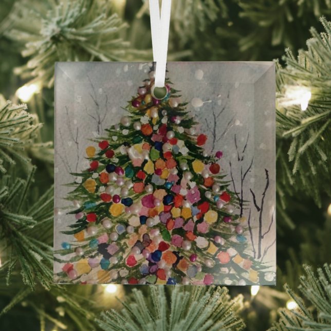 Ornement En Verre Arbre de Noël- (Insitu)