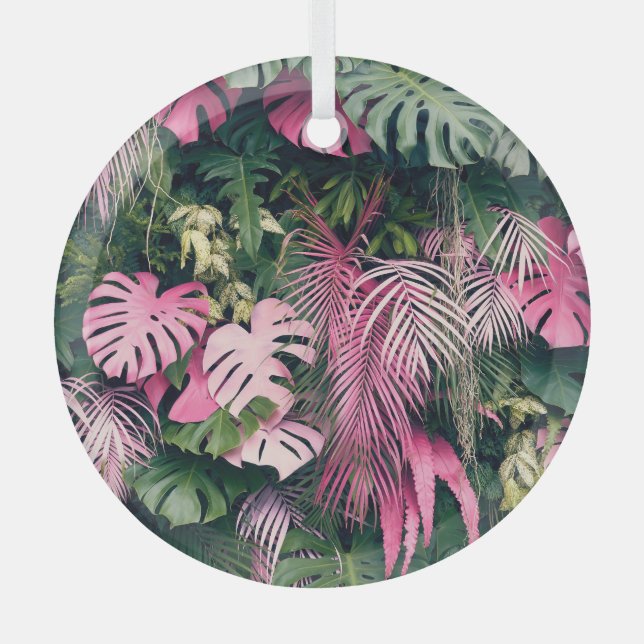 Ornement En Verre Arbres Arrière - plans tropicaux (Recto)