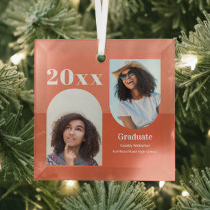 Ornement En Verre Arch Orange Photo Graduation