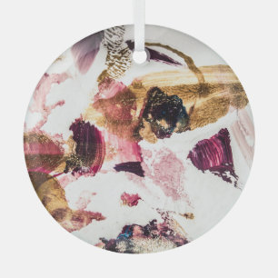 Ornement En Verre Art créatif Abstrait Gold Sparkles