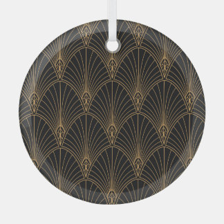 Ornement En Verre Art déco : motif géométrique classique.