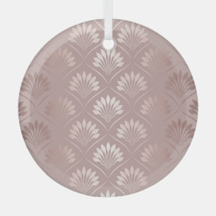 Ornement En Verre Art Déco : Or Lattice Elégance.