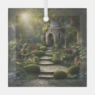 Ornement En Verre Art du sanctuaire de jardin
