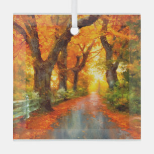 Ornement En Verre Automne/Automne/Automne/Feuille/Nature