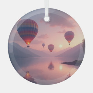 Ornement En Verre Aventures en montgolfière rêvées