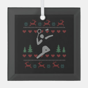 Ornement En Verre Badminton de Noël moche