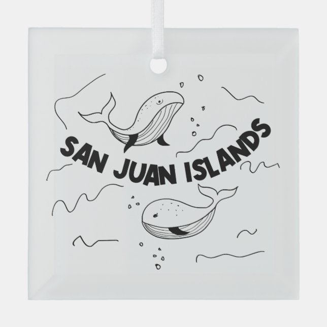 Ornement En Verre Baleines des îles San Juan (Recto)