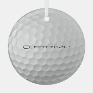 Ornement En Verre Balle de Golf avec Texte Personnalisé