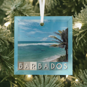 Ornement En Verre Barbade Beach