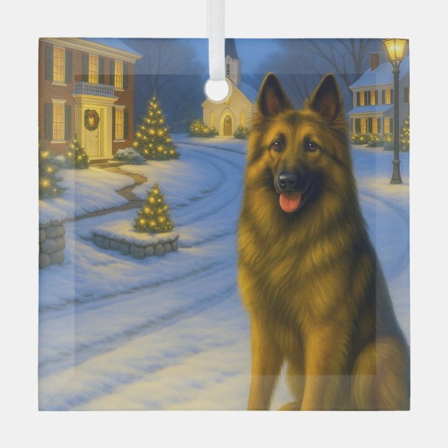 Ornement En Verre Belgian Tervuren  (Recto)