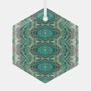 Ornement En Verre Belle Chaise-longue Turquoise Art Déco