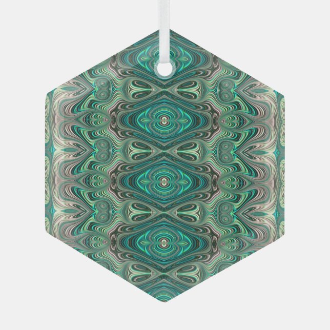 Ornement En Verre Belle Chaise-longue Turquoise Art Déco (Recto)